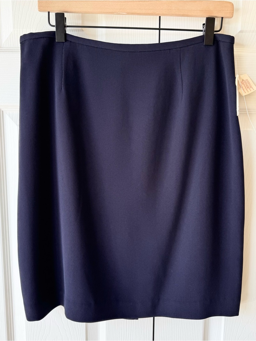 Vintage Chaus Navy Blue Career Skirt Size L Preppy Old Money Office Professional
